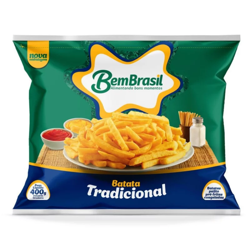 Batata Palito Bem Brasil Pre Frita Super Congelada 400g