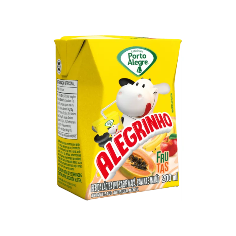 Bebida Lactea Alegrinho Vitamina de Frutas 200ml
