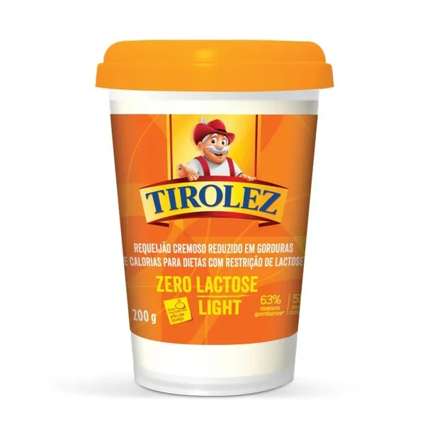 Requeijao Tirolez Light Sem Lactose 200g