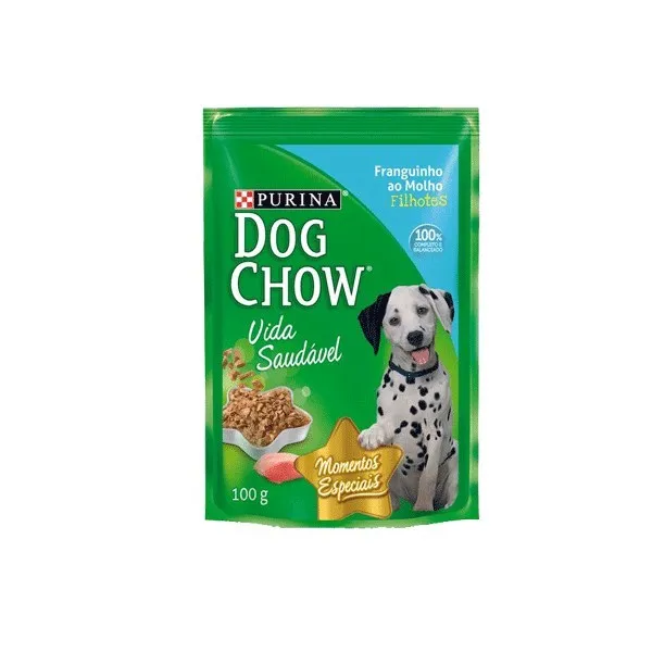 Racao Dog Chow Filhotes Franguinho Ao Molho 100g