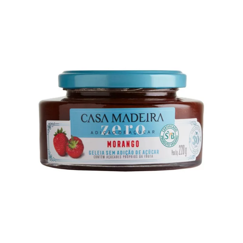 Geleia Casa Madeira Zero Morango 240g