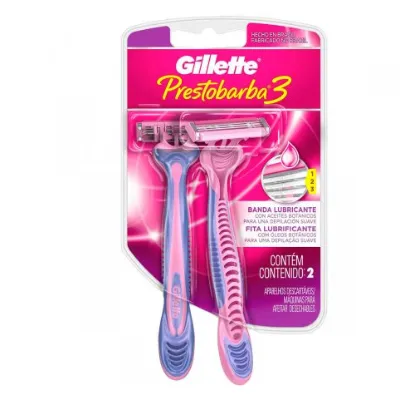 Aparelho de Barbear Prestobarba 3 Oleos Botanicos Feminino 2un