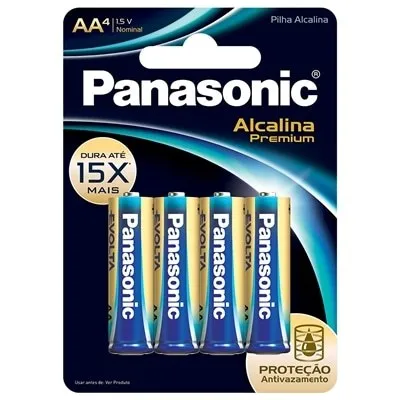 Pilha Panasonic Alcalina Aa Premium Peq com 04un