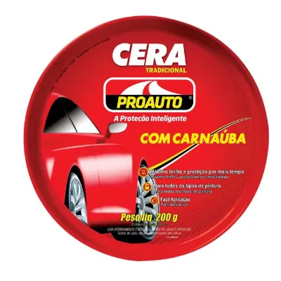 Cera Proauto Pasta Tradicional com Carnauba 200g