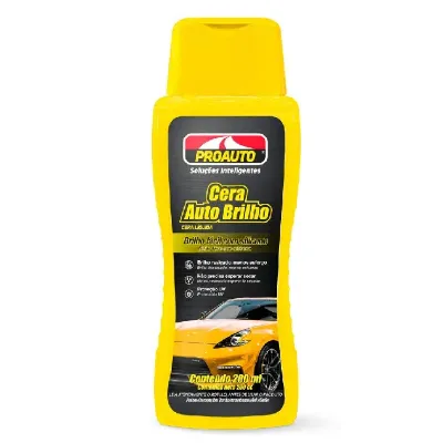 Cera Auto Brilho Automotiva Liquida Proauto 200ml