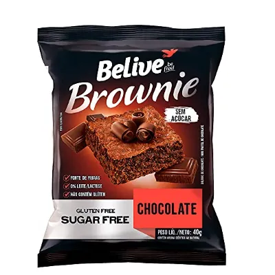 Brownie Belive Chocolate Zero Acucar/gluten/lactose 40g