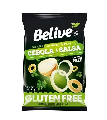 Salgadinho Belive Sem Gluten Free Cebola e Salsa 35g