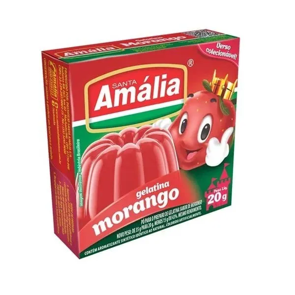 Gelatina Santa Amalia Morango 20g