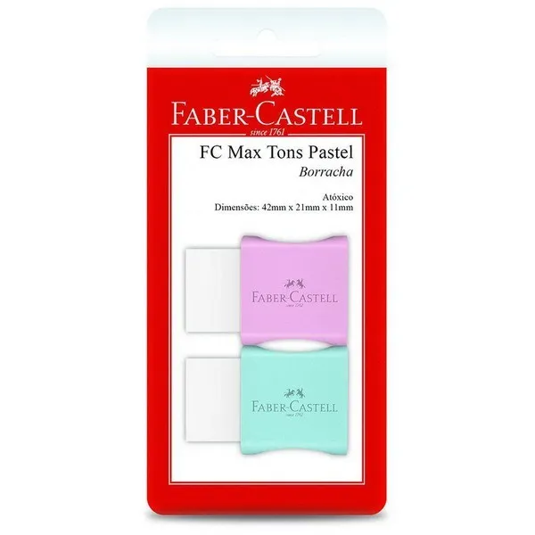 Borracha Faber Castell Max Tons com Cinta Plastica com 02un