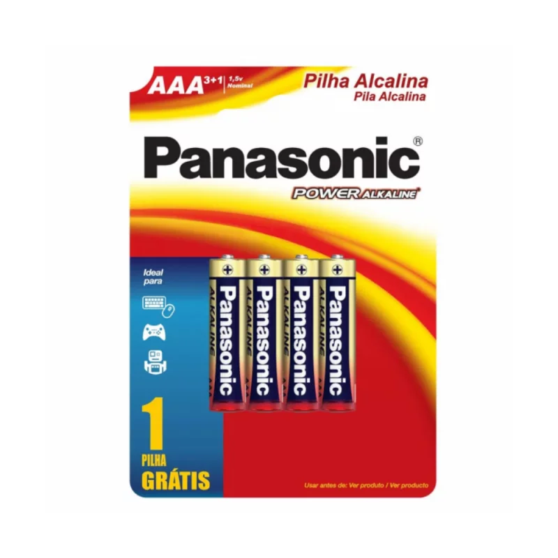 Pilha Panasonic Power Alcaline Aaa com 4un Ref.lr03xab/4b
