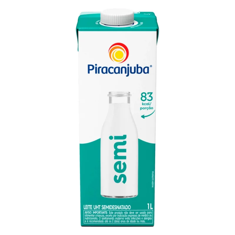 Leite Longa Vida Piracanjuba Semidesnatado 1l
