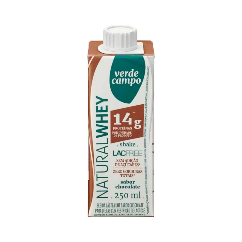 Shake Verde Campo Natural Whey Lacfree Chocolate 250ml