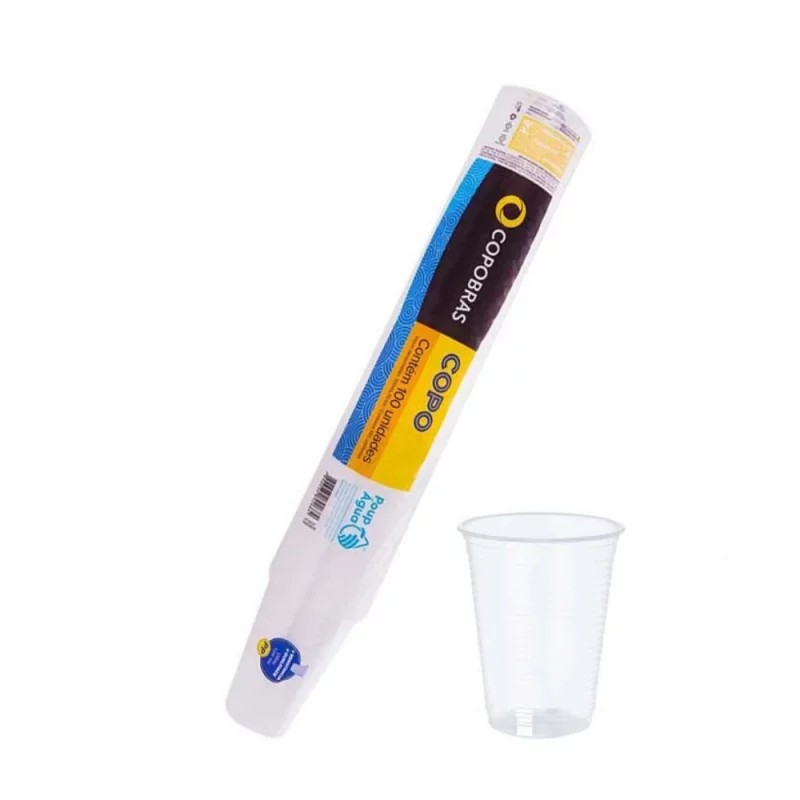 Copo Descartavel Copobras Agua Pacote com 100un 200ml