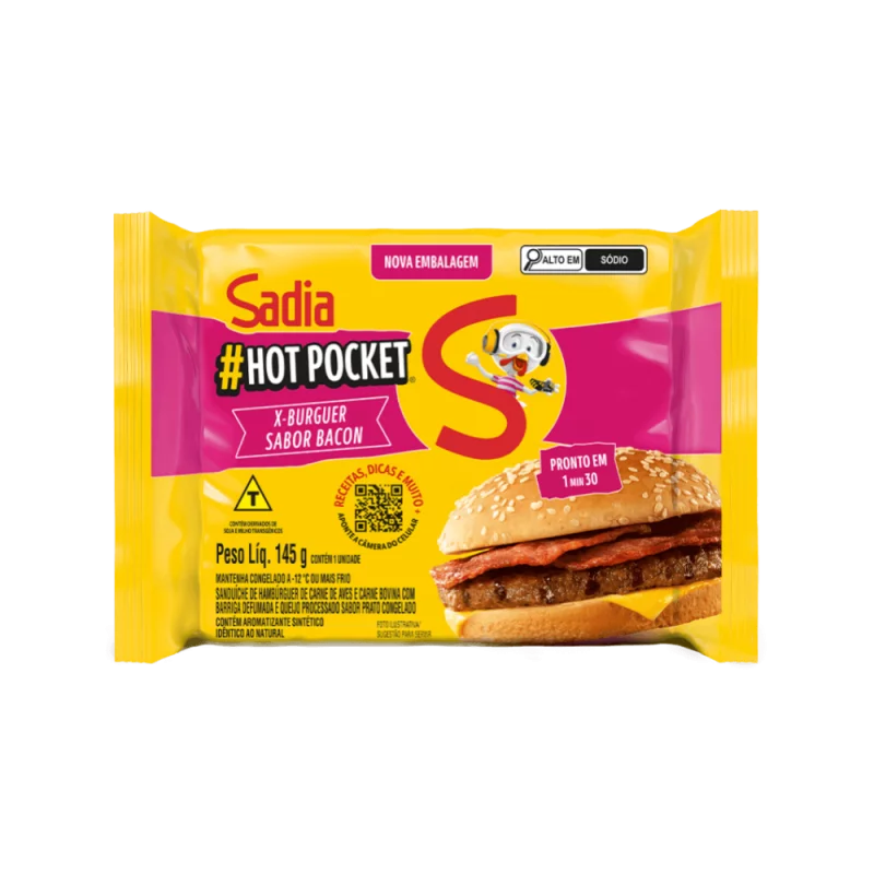 Hot Pocket Sadia X-bacon 145g