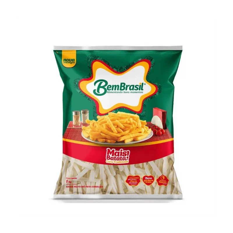 Batata Palito Mais Batata Pre Frita Congelada 1kg
