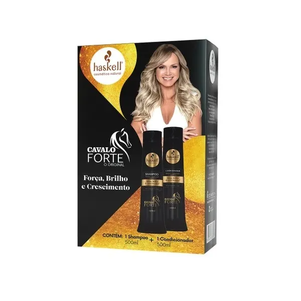 Kit Haskell Shampoo + Condicionador Cavalo Forte 500ml