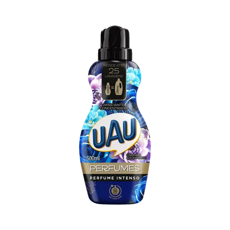 Amaciante Concentrado UAU Carinho &amp; Conforto 500ml