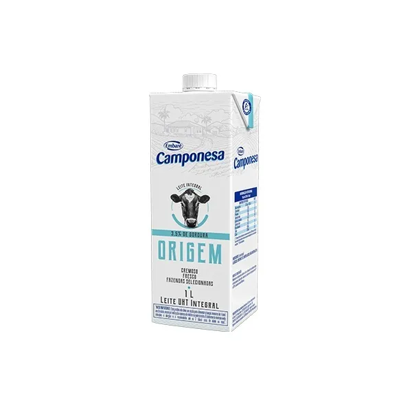 Leite Camponesa Integral Origem 1l