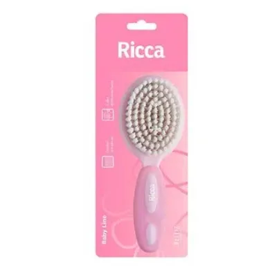 Escova Ricca Baby Rosa para Cabelo 01un