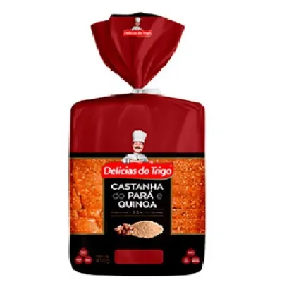 Pao de Forma Delicias do Trigo 100% Integral Castanha do para e Quinoa 450g
