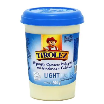 Requeijao Tirolez Light Cremoso 200g