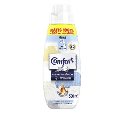 Amaciante de Roupa Comfort Concentrado Puro Cuidado Leve 500ml Pague 400ml