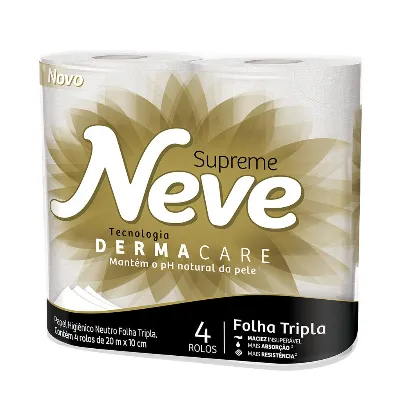 Papel Higienico Neve Supreme Folha Tripla com 04un