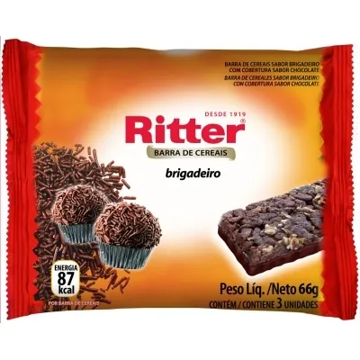 Barra de Cereais Ritter Brigadeiro com 3un 66g