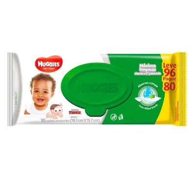 Lencos Umedecidos Huggies T da Monica 96un Aloe Vera Lv 96un Pg 80un