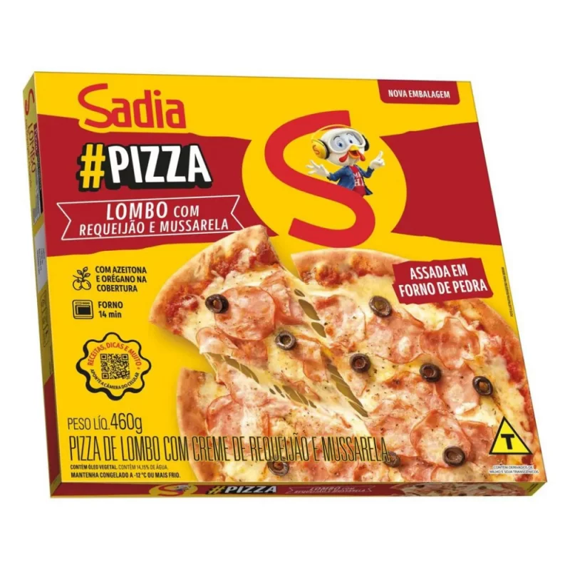 Pizza Sadia Lombo Defumado Catupiry Mussarela 460g