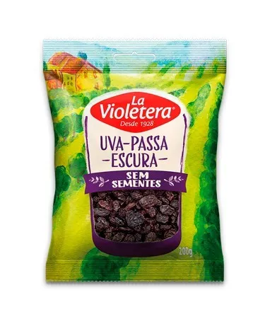Uva Passa Escura La Violetera Sem Semente 200g