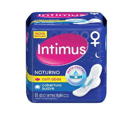 Absorvente Intimus Gel Noturno Suave com Abas 08un