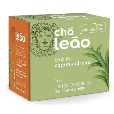 Cha Leao Fuze de Capim Cidreira com 10 Saq. 10g