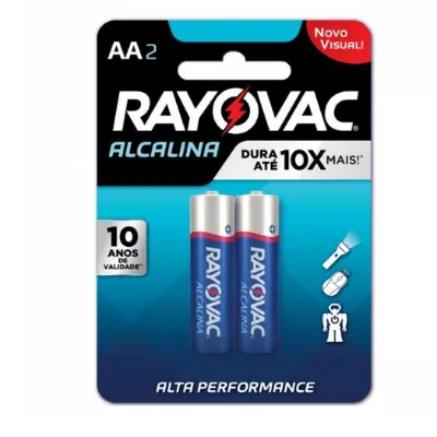 Pilha Rayovac Alcalina Pequena Cartela com 02un