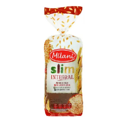 Pao de Forma Milani Slim Integral 400g
