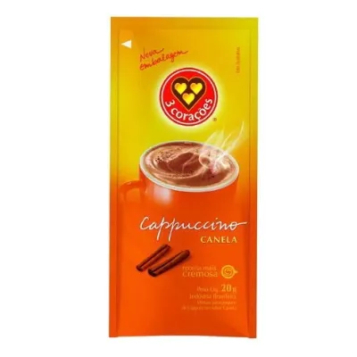 Cappuccino Tres Coracoes Canela Sache 20g