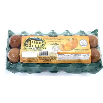 Ovos Dom Bosco Embalado Extra Vermelhos com 12un