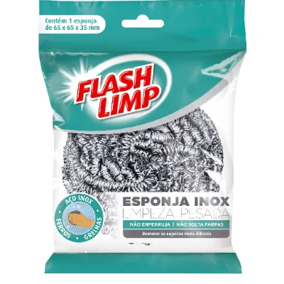 Esponja Flashlimp Aco Bon Aco para Inox Duravel 01un