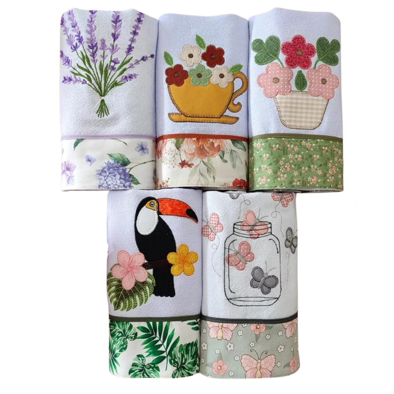 Pano Limpando Prato Bordado Un