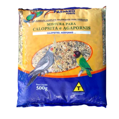 Racao Passaro Forte Calopsita e Agaporni 500g