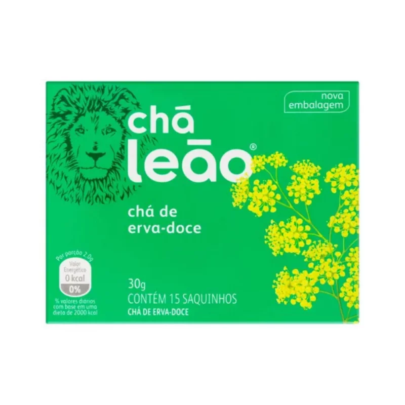 Cha Leao Erva Doce com 15 Saq. 30g