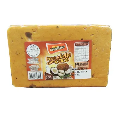 Doce de Leite Doces Cardoso com Coco Barra 500g
