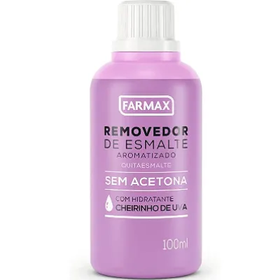 Removedor Esmalte Farmax Uva Sem Acetona 100ml