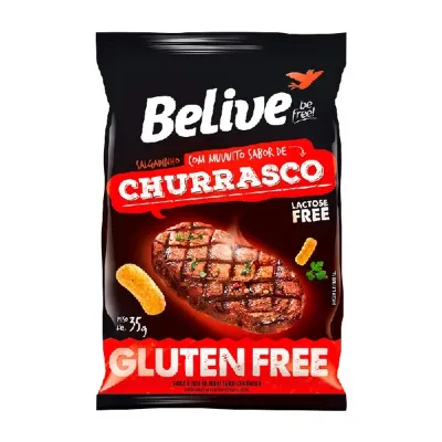 Salgadinho Belive Sem Gluten Free Churrasco 35g