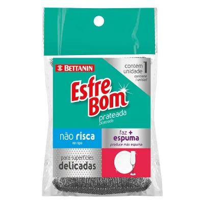 Esponja Bettanin Esfrebom Prateada 01un