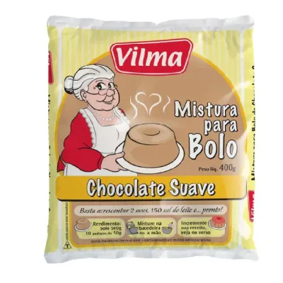 Mistura para Bolo Vilma Chocolate Suave 400g