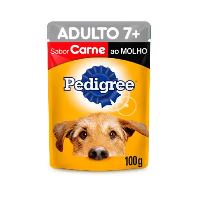 Racao Pedigree Pedacos Sache Adulto Carne 7 Anos Acima 100g