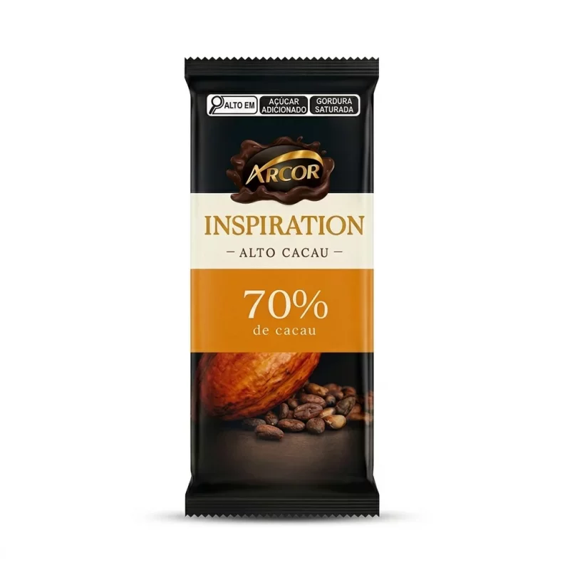Chocolate Arcor Tablete Amargo 70% Cacau 80g