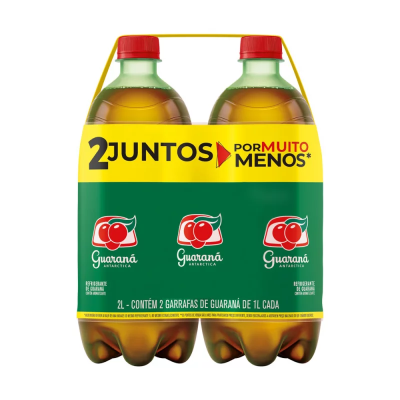 Refrigerante Antarctica Guarana com 02 Un 1l