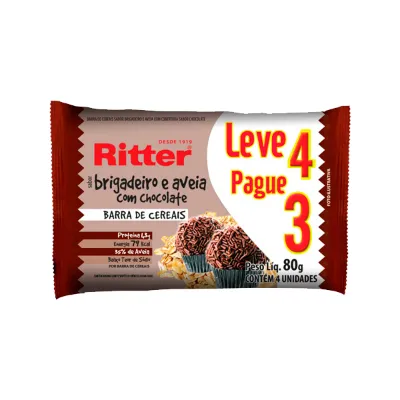 Barra de Cereais Ritter Brigadeiro e Aveia Leve4 Pague3un 80g